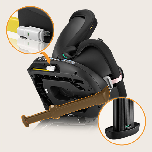 Lionelo Navy i-Size Black Pink — Kindersitz